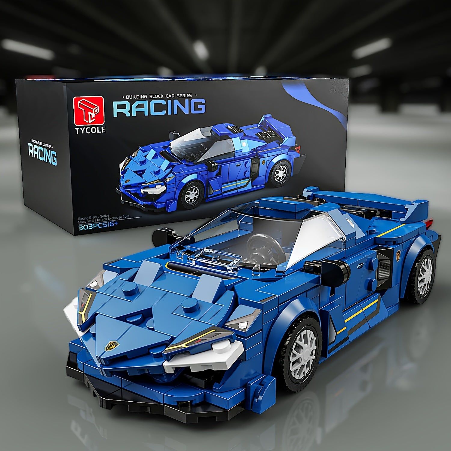 Samochód w zestawie z klocków do złożenia