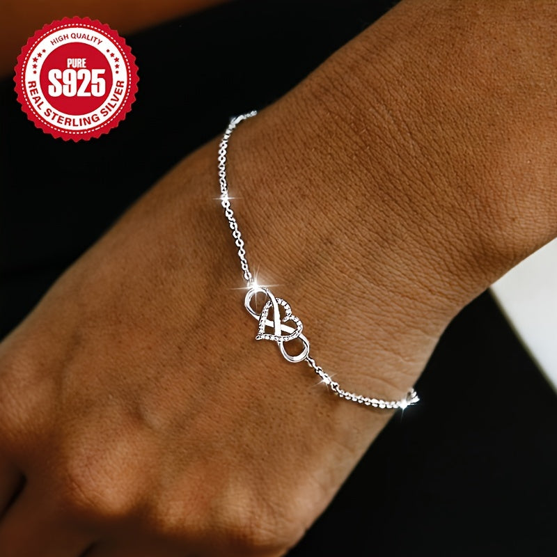 Bransoletka Infinity Heart s925 Srebro