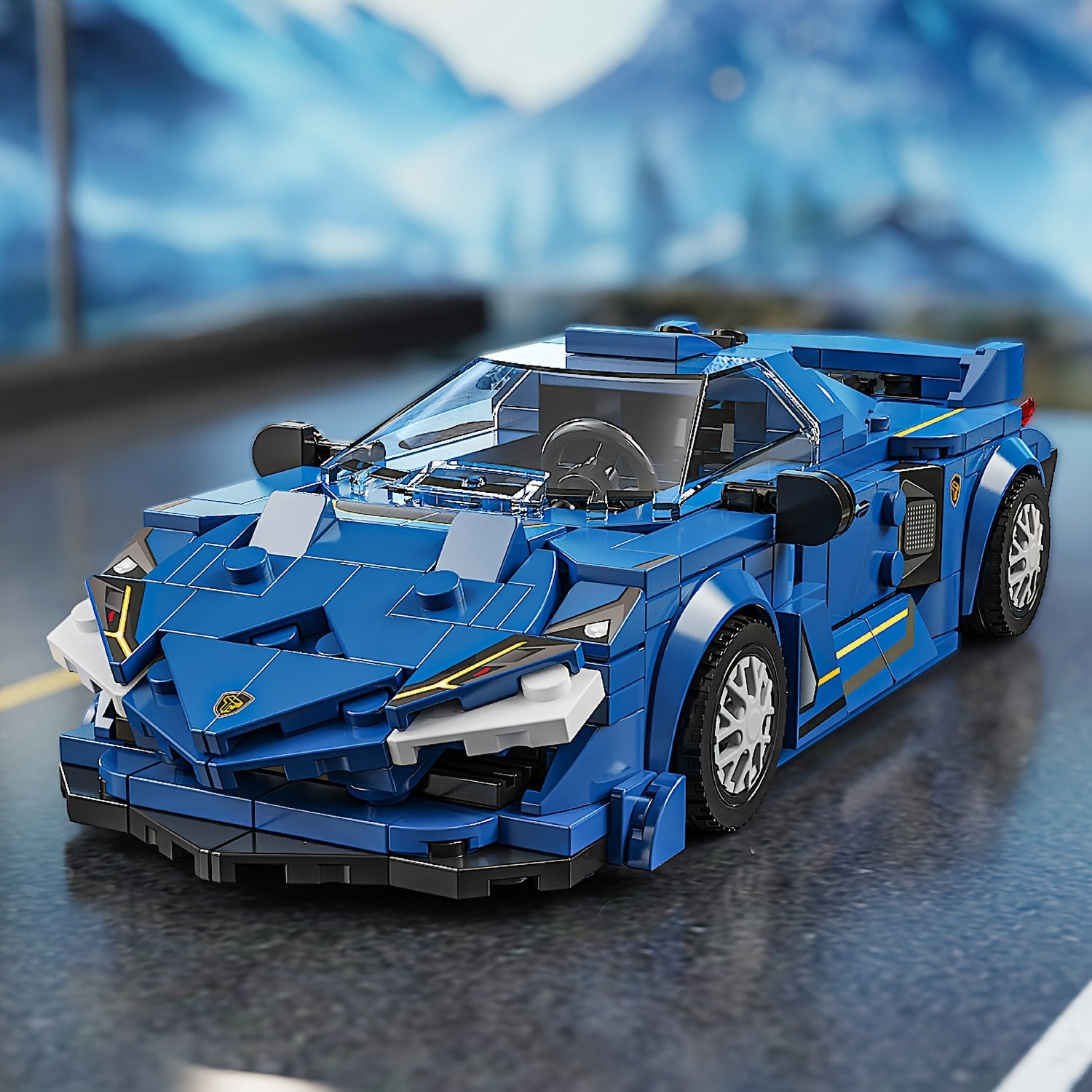 Samochód w zestawie z klocków do złożenia